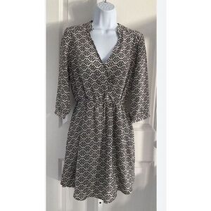 Xhilaration Dress Size Medium Black‎ And White Geometric Print